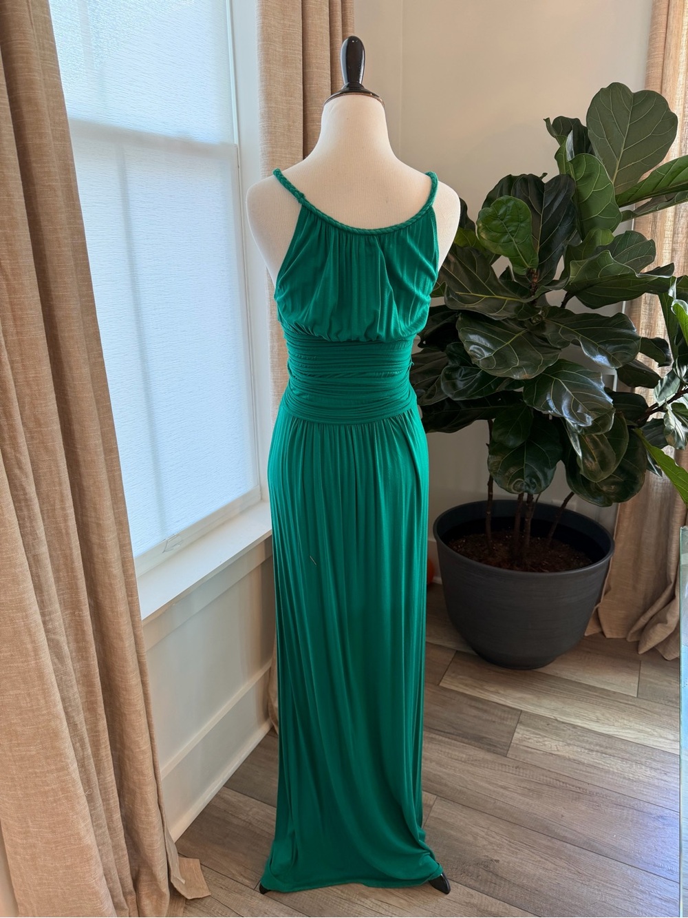 Max Studio Teal Green Maxi Dress with Braided Waist - Picture 2 of 2